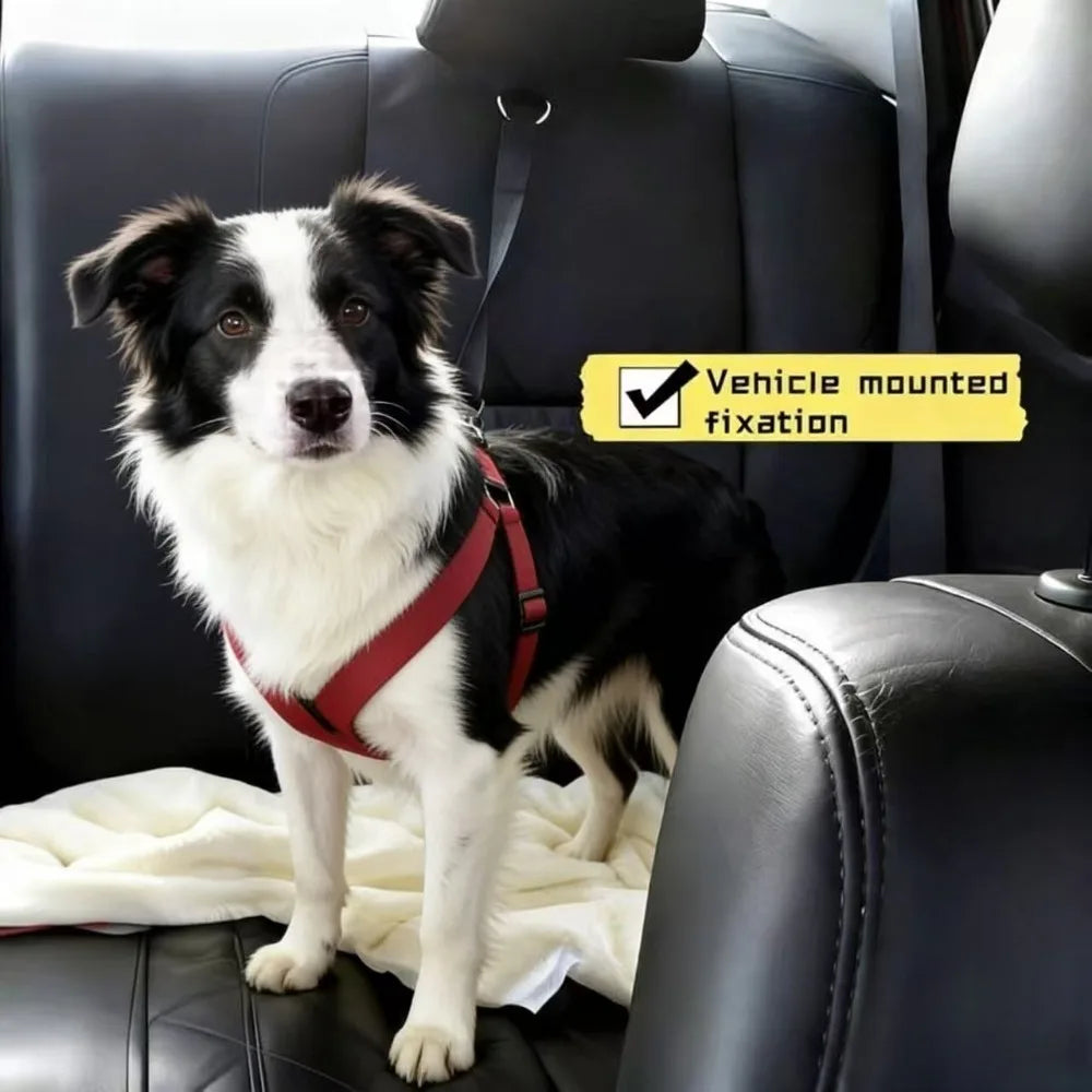 1pc Pet Dog And Cat Seat Belt, Car Headrest Restraint, Adjustable Safety Rope, Car Seat Belt