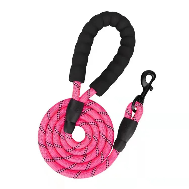 Reflective Nylon Strong Leashes for Dogs Soft Handle Dog Leash Reinforced Leash for Small Medium Large Dogs Big Dog Supplies