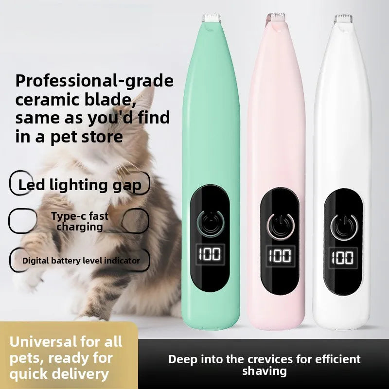 Hot Selling Cat Dog Shaving Foot Hair Charging LED Light Trimmer Foot Hair Clipper Pet Special Electric Clipper Electric Clipper