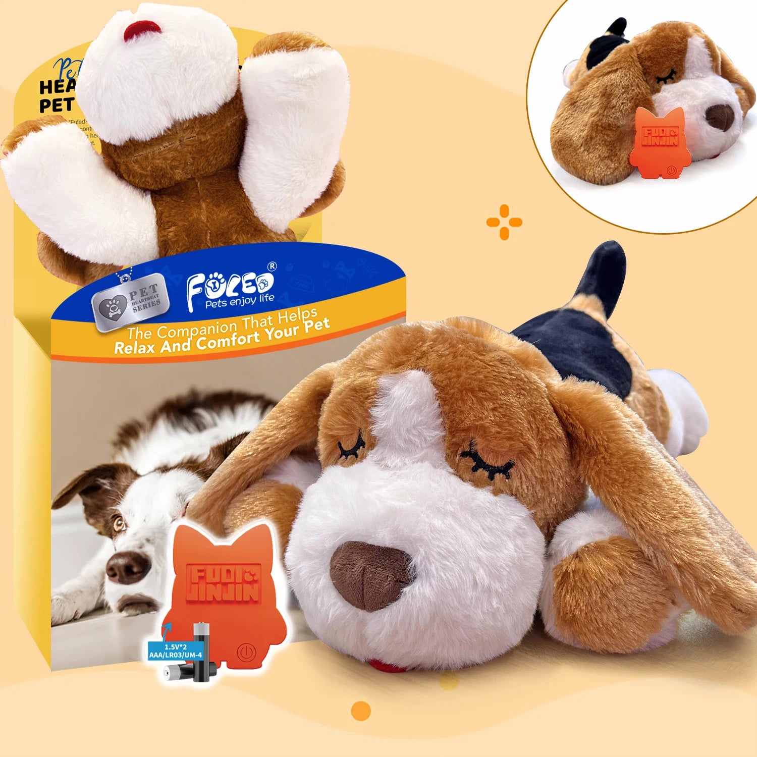 Puppy Dog Heartbeat Toy, Sleep Aid Crate Kennel Training Puppy Toy, Interactive Pet  Squeaky Chew Dog Toy