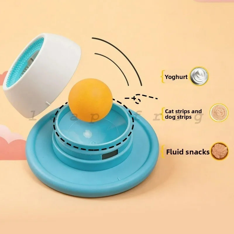 Anti-Spill Slow Food Licking Toy, Interactive Distracting Entertainment Toy, Self-amusing Feeding Tool for Kittens Puppies