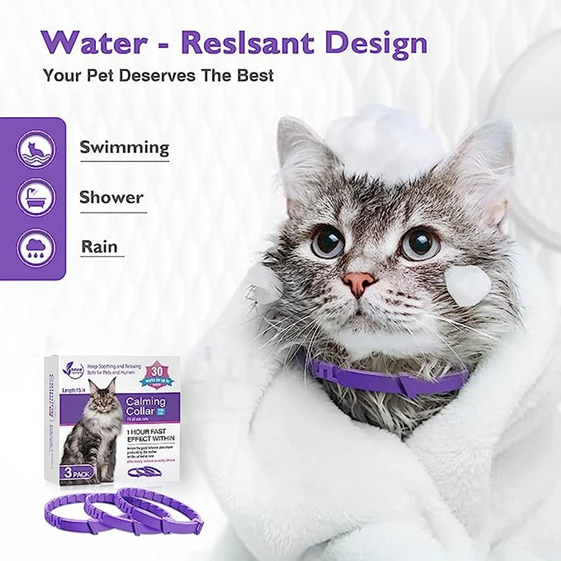 New 38/62CM Pet Calming Collar Cat And Dog Relieve Anxiety Protection Retractable Collars For Puppy Kitten Large Dogs Accessorie
