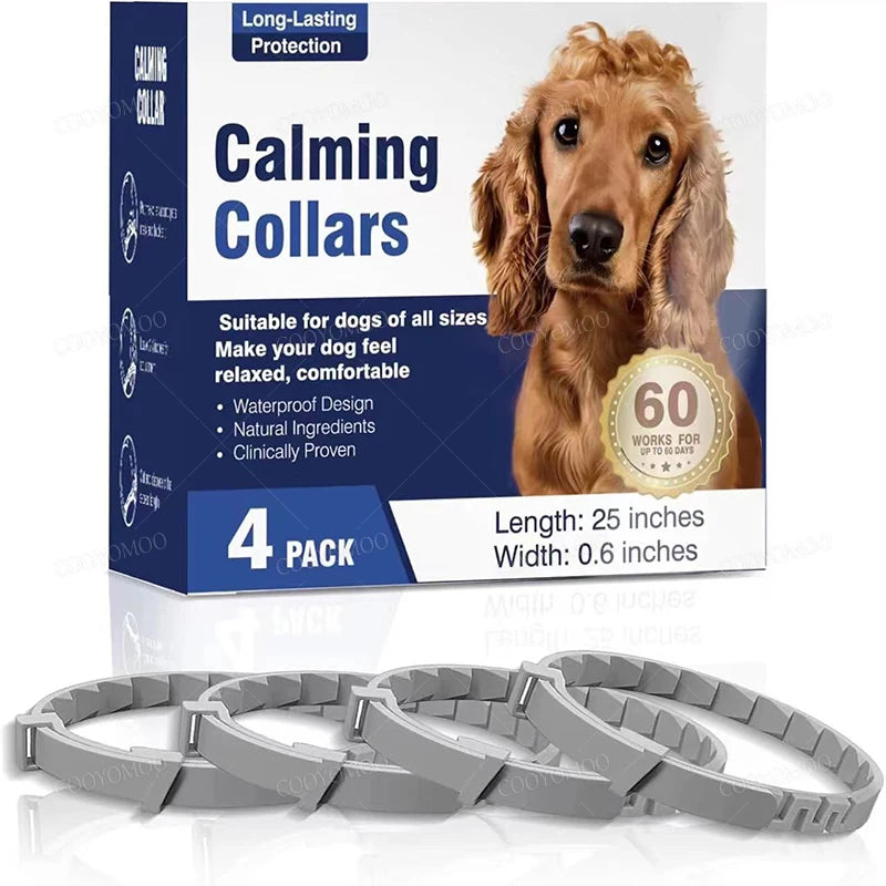 New 38/62CM Pet Calming Collar Cat And Dog Relieve Anxiety Protection Retractable Collars For Puppy Kitten Large Dogs Accessorie