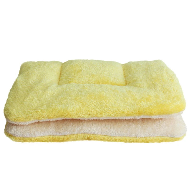 Dog Bed Thickened Dog Mat Pet Cat Soft Fleece Pad Blanket Bed Mat Cushion Home Washable Rug Keep Warm Pet Supplies cama perro