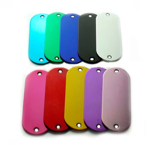 100Pcs Anodizing Aluminum Dog Tag Name Dog ID tags For Dog Collar Personalized Pet ID Dog Name Tag dog tag Customized Engraving