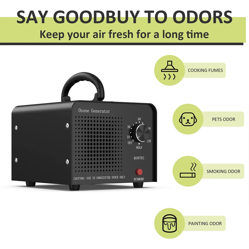 AC110V AC240V Ozone Generator 60000mg/h Ozone Machines for Home and Commercial Use Car Basement Offices Smoke and Pet Room
