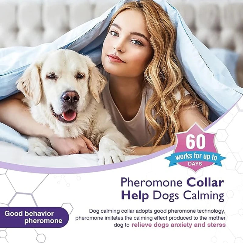 New 38/62CM Pet Calming Collar Cat And Dog Relieve Anxiety Protection Retractable Collars For Puppy Kitten Large Dogs Accessorie