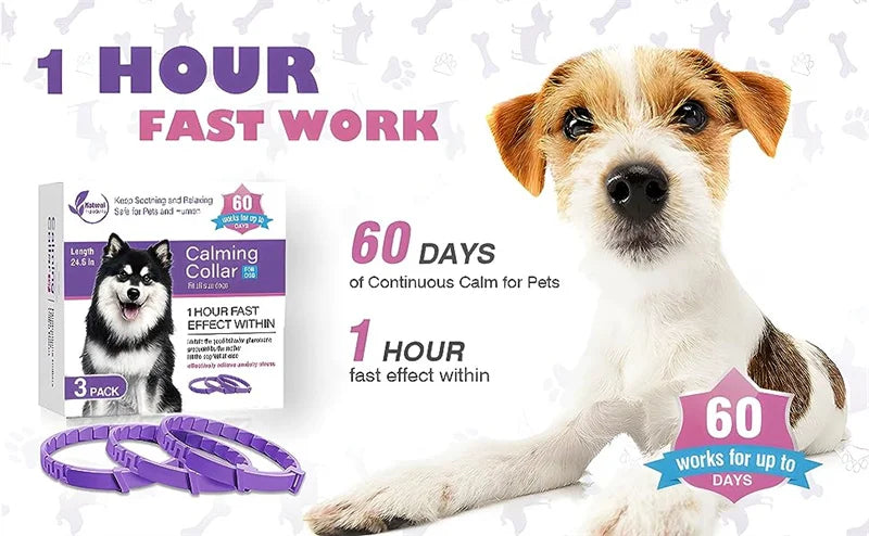 New 38/62CM Pet Calming Collar Cat And Dog Relieve Anxiety Protection Retractable Collars For Puppy Kitten Large Dogs Accessorie