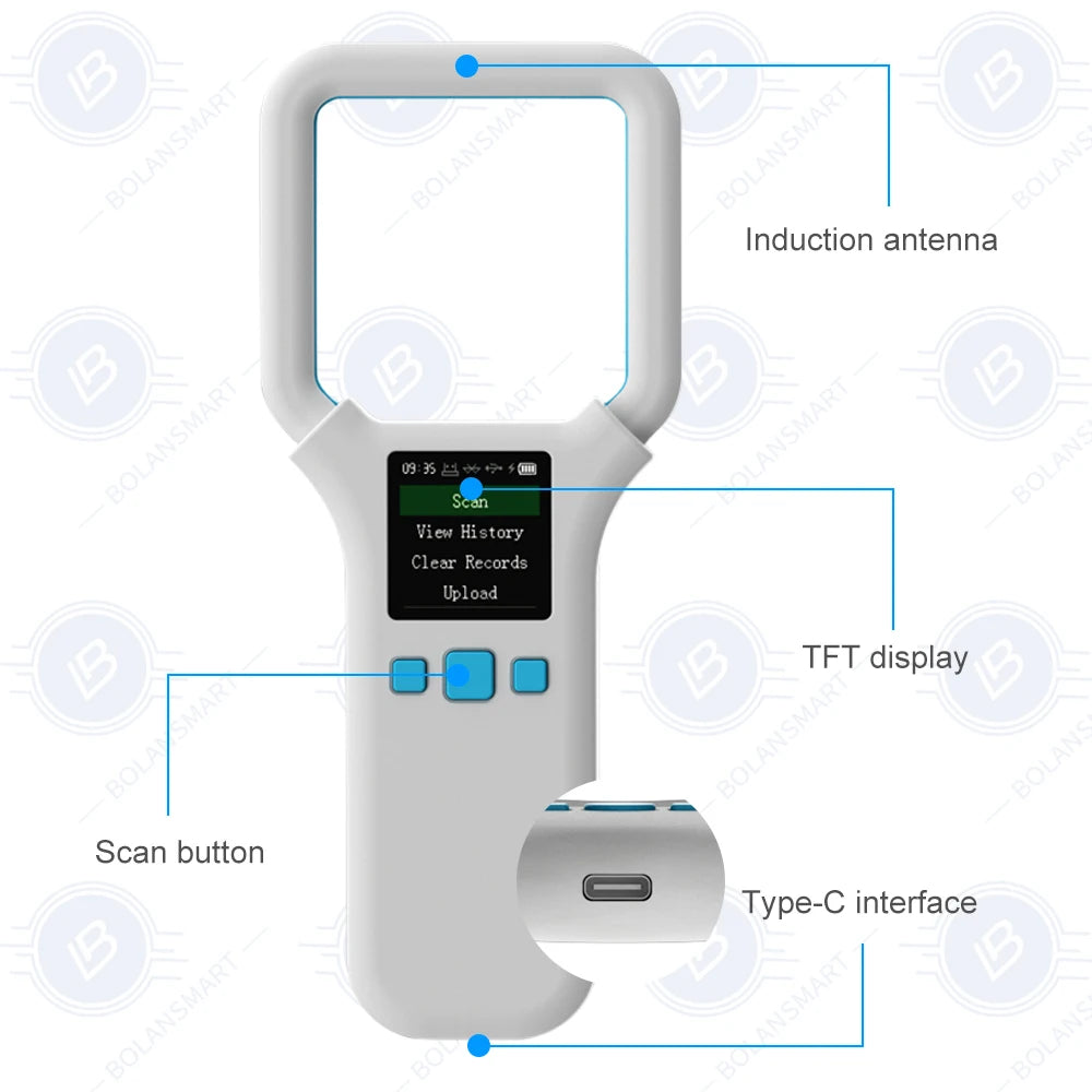 Boland W91D Microchip Reader Dogs Animal Microchip Reader Microchip Scanner Pet Microchip Scanner Pet Chip Scanner For Dogs