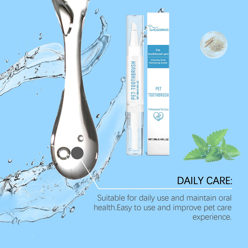 Pet Teeth Cleaning Toothbrush Pens Oral Solution Tartar Control Removing Bad Breath Small Cat And Dog Dental Care Toothbrush Pen
