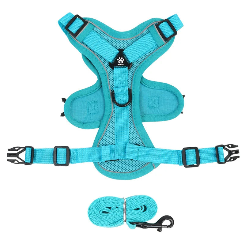 Cat Harness Vest Walking Lead Leash for Puppy Dogs Collar Polyester Adjustable Mesh Dog Harness for Small Medium Pet Accessories