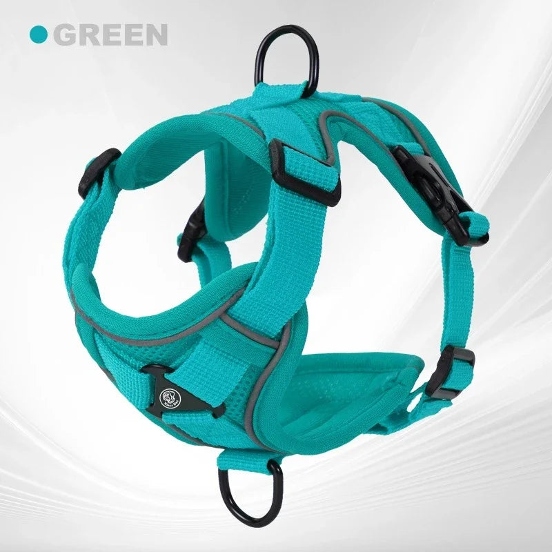 New No Pull Dog Harness and Leash Set Adjustable Pet Harness Vest for Small Dogs Cats Reflective Dog Chest Strap Lead Walking