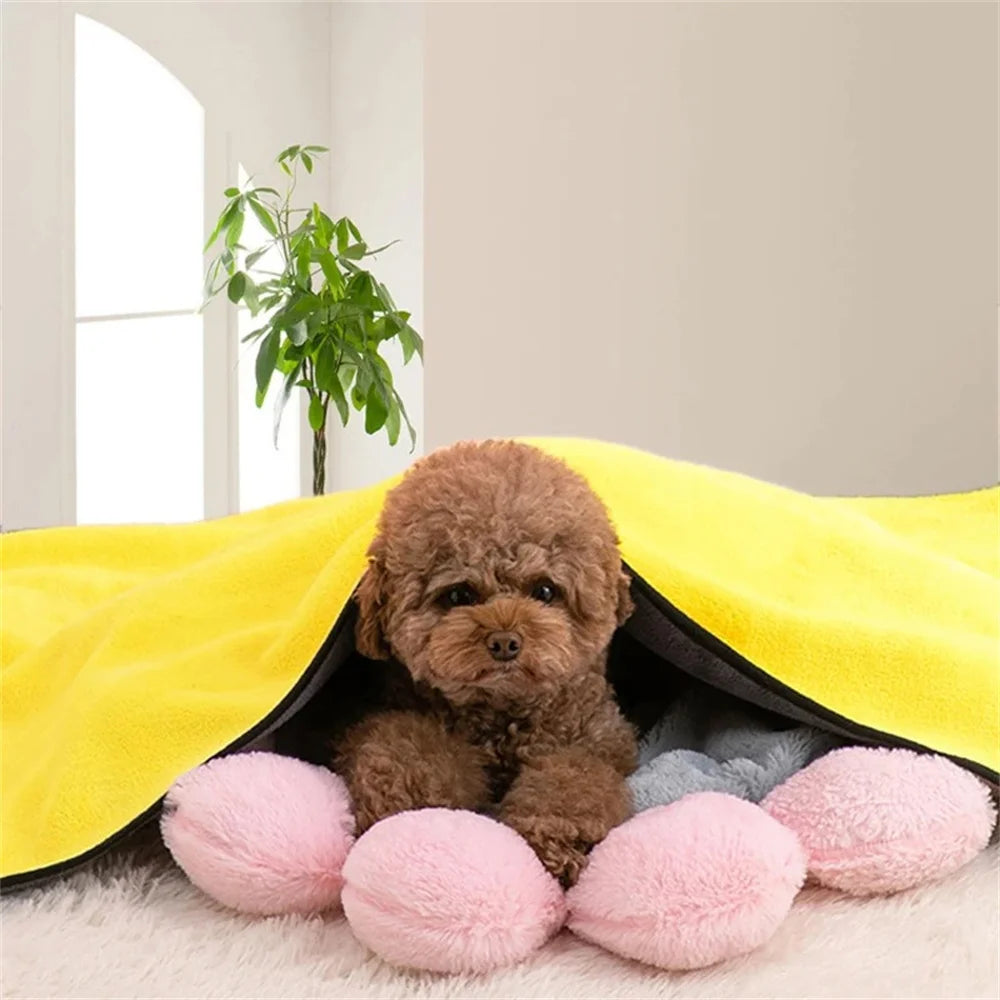 Pet Absorbent Towels Ultra-fine Fiber Dog Bath Towels Bathrobe Wiping Cloths Pet Cleaning Supplies