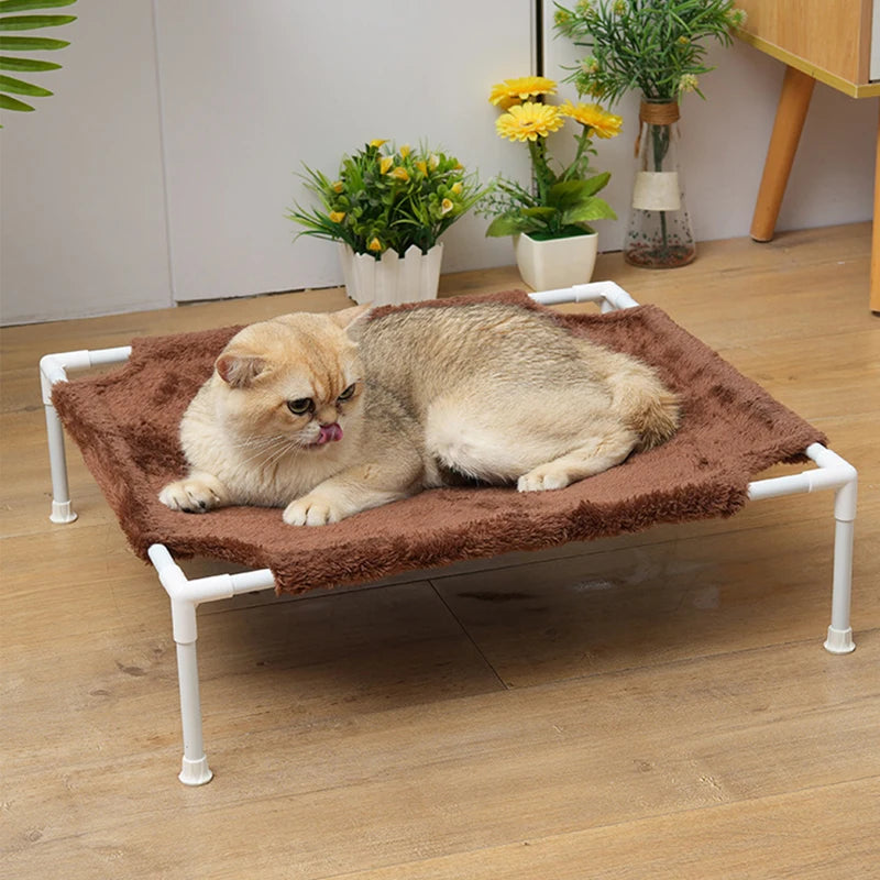 Breathable Cat Hammock Washable Cat Sleeping Mat Removable Plush Dog Bed for Small Dog Cat Supplies