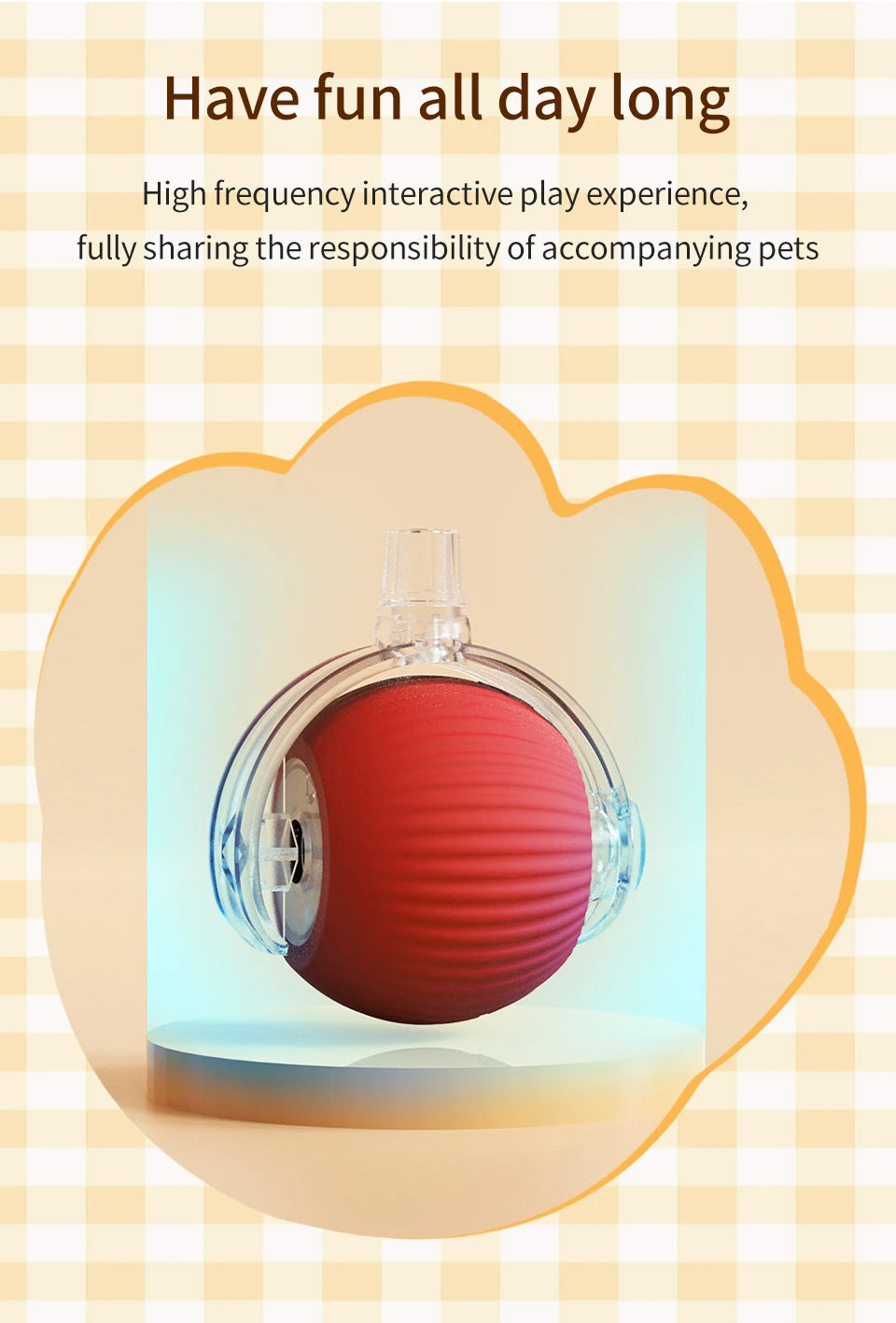 Cat and Dog Interactive Rolling Ball Toy Rechargeable Pet Electric Toy Teasing Cat Ball Teasing Dog Ball Automatic Rolling