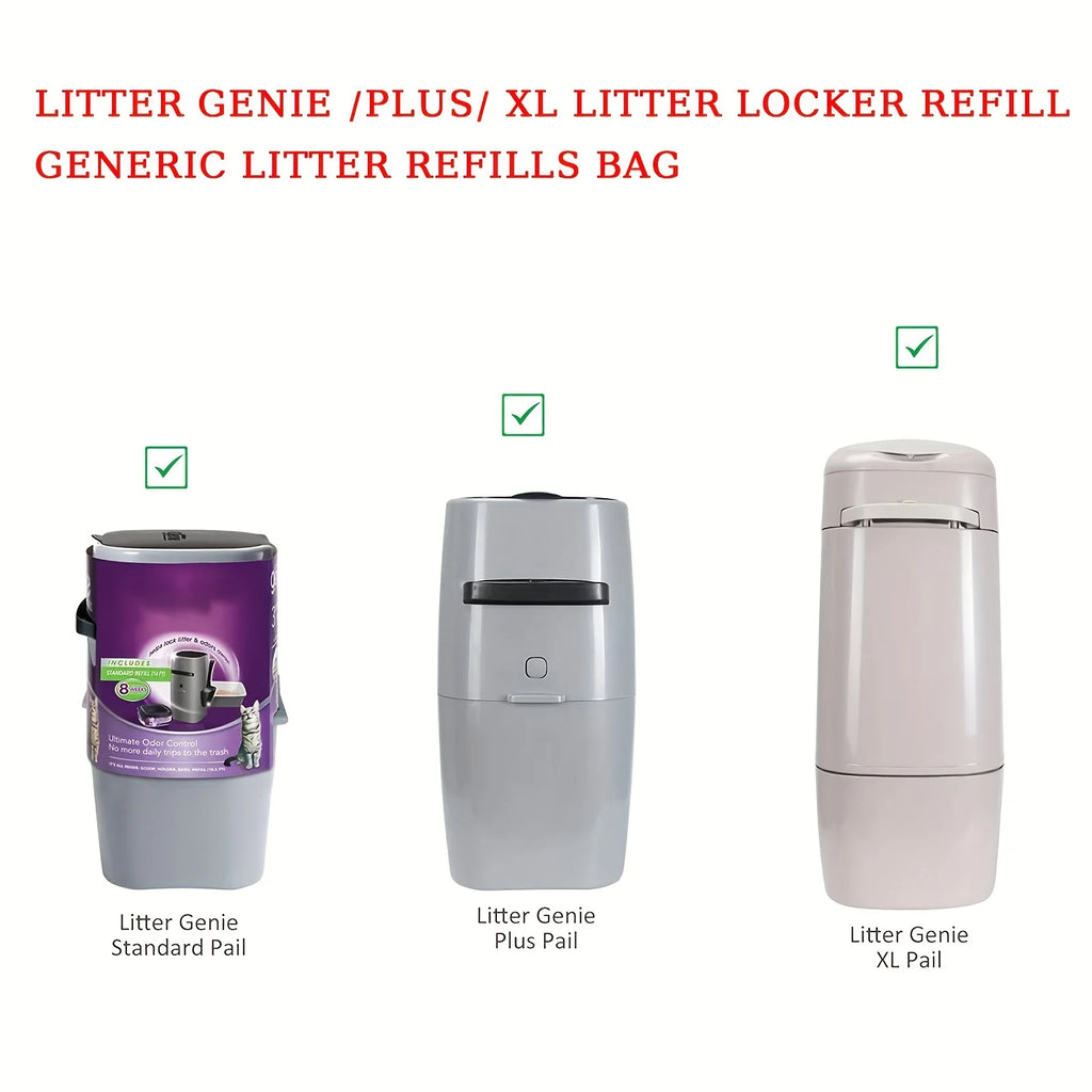 6pcs Cat Litter Refills Bag Compatible with Your Standard Litter Genie/Plus/XL Litter Refill Generic Litter Refills Bag
