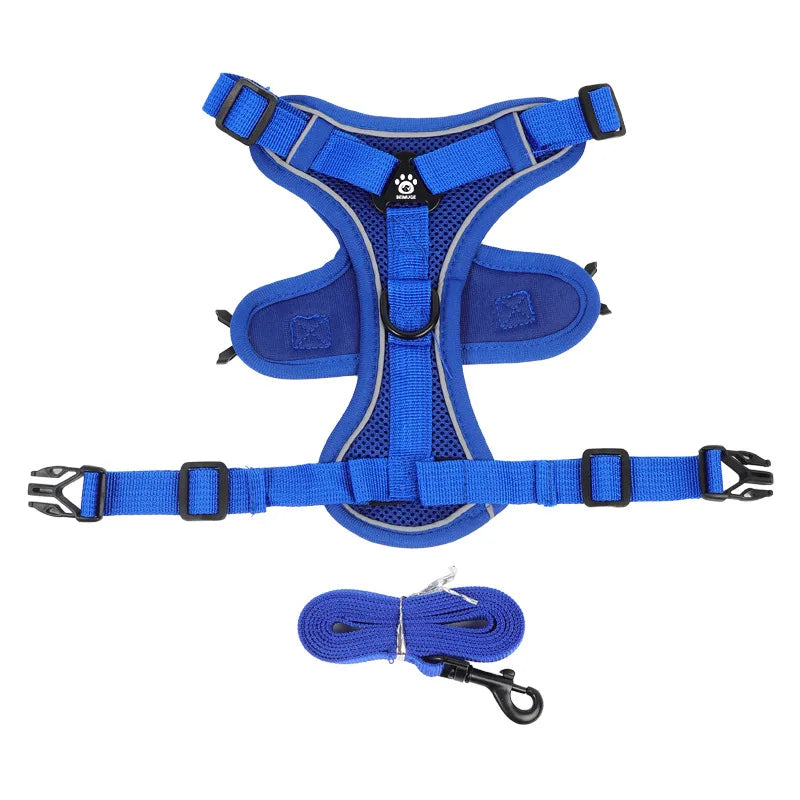 Cat Harness Vest Walking Lead Leash for Puppy Dogs Collar Polyester Adjustable Mesh Dog Harness for Small Medium Pet Accessories