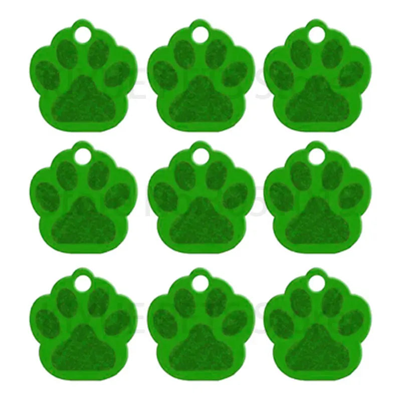 Wholesale 20Pcs PAW Shape 3D Exquisite Personalized Pet Dog ID Tags Custom Engraved Name Phone No. Cat For Dog  Pet Accessories