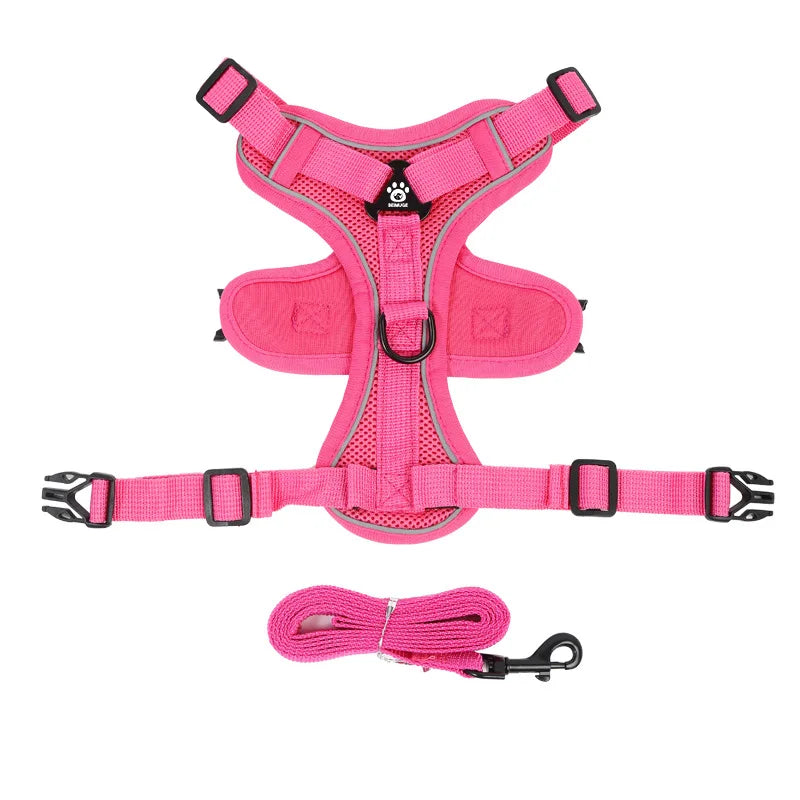 Cat Harness Vest Walking Lead Leash for Puppy Dogs Collar Polyester Adjustable Mesh Dog Harness for Small Medium Pet Accessories