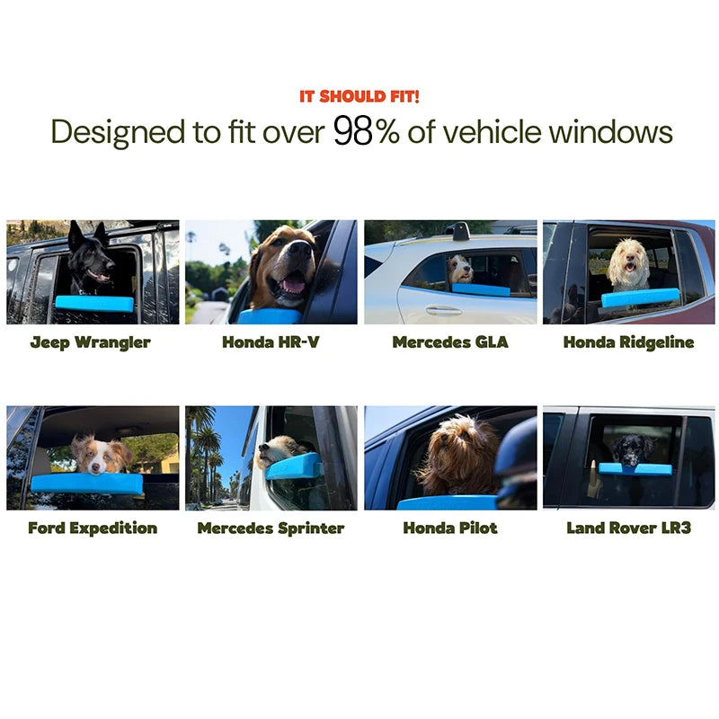 Comfortable Foam Car Window Cushion for Dogs, Blue 25cm Chin Support for Vehicle Rides