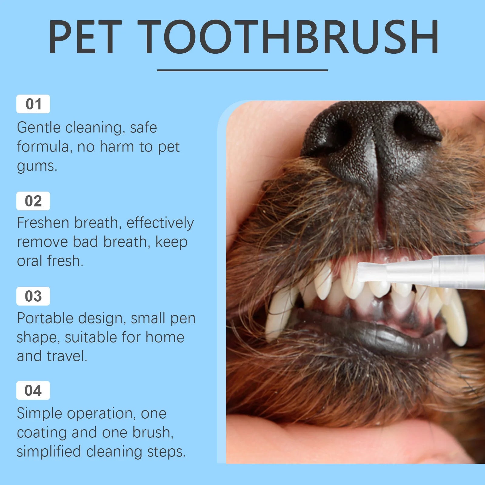 Pet Teeth Cleaning Toothbrush Pens Oral Solution Tartar Control Removing Bad Breath Small Cat And Dog Dental Care Toothbrush Pen