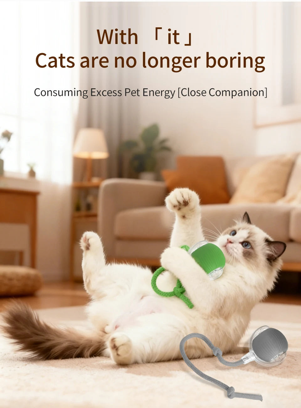 Cat and Dog Interactive Rolling Ball Toy Rechargeable Pet Electric Toy Teasing Cat Ball Teasing Dog Ball Automatic Rolling