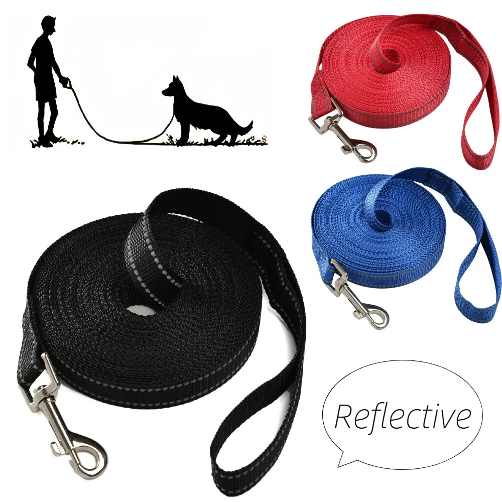 Strong Dog Leash Small Medium large Dogs Reflective Long Pets Leash Nylon Outdoor Running Pet Traction Rope Labrador Supplies