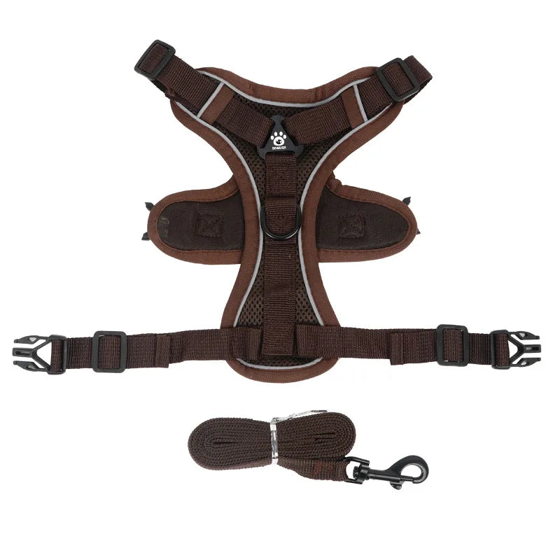 Cat Harness Vest Walking Lead Leash for Puppy Dogs Collar Polyester Adjustable Mesh Dog Harness for Small Medium Pet Accessories