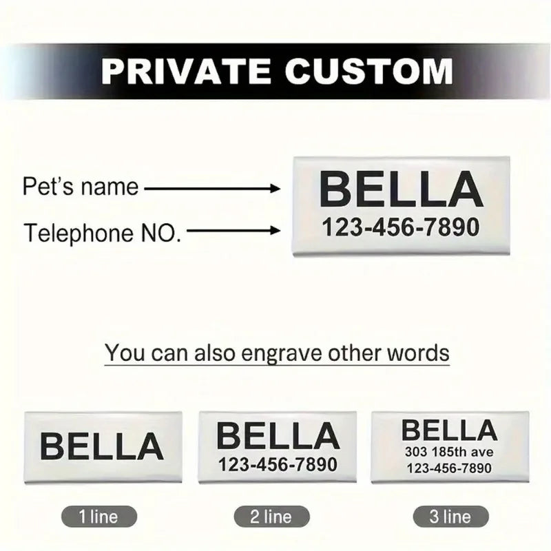 Personalized Dog Collar Name Carved ID Anti-lost Solid PU Leather Collar For Small Medium Large Dogs Puppy Cat Pet Supplies
