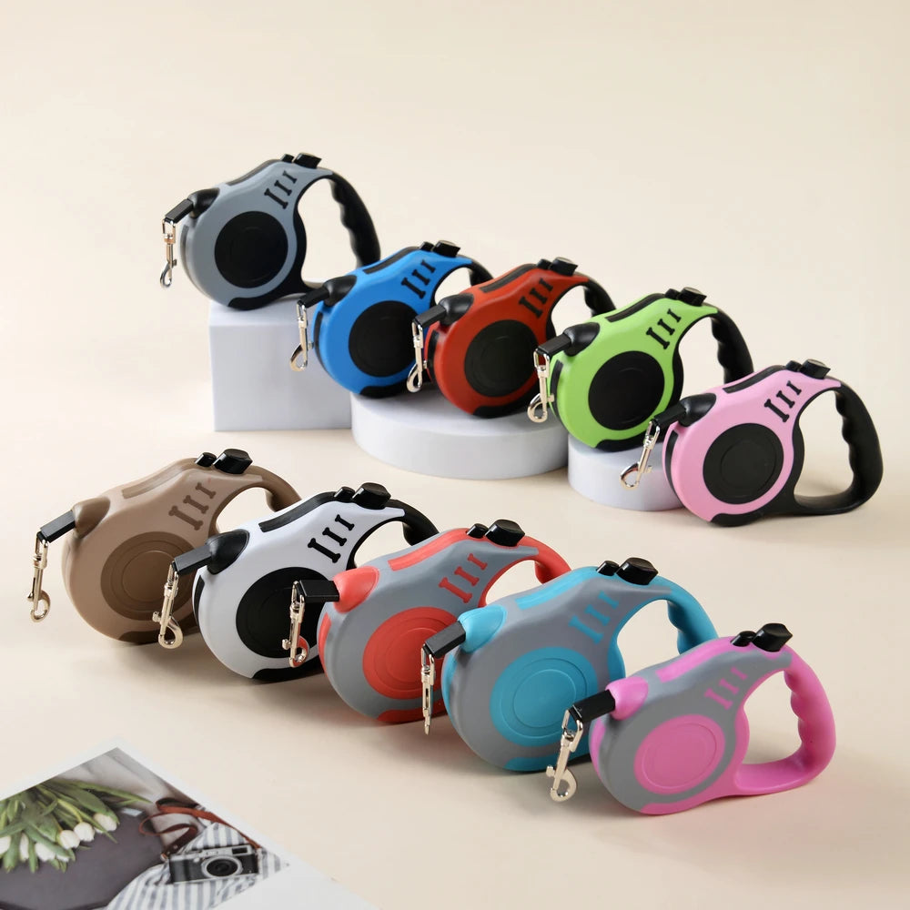 Automatic Dog Leash 3M 5M Retractable Extendable Rope for Small Dogs Accessories Outdoor Walking Hiking Puppy Cat Traction Belt