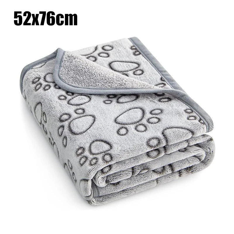 Soft Fluffy Cat Dog Blanket Pet Calming Blanket Warm Comfort Washable Small Quilt Cartoon Pattern Puppy kitty Sleeping Mat