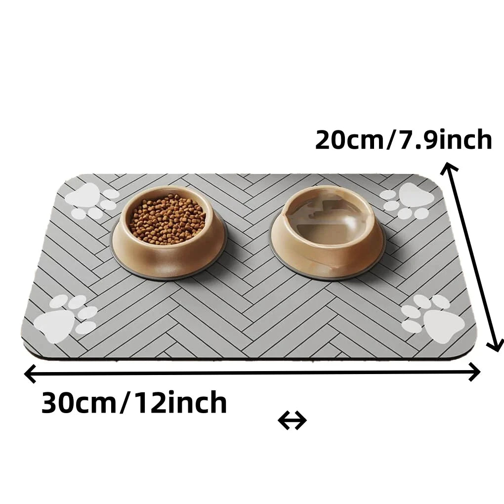 Waterproof Dog Food Mat – Heavy-Duty Non-Slip Feeding Tray with S/M Sizes for Messy Eaters, Durable Absorbent Diner Mat