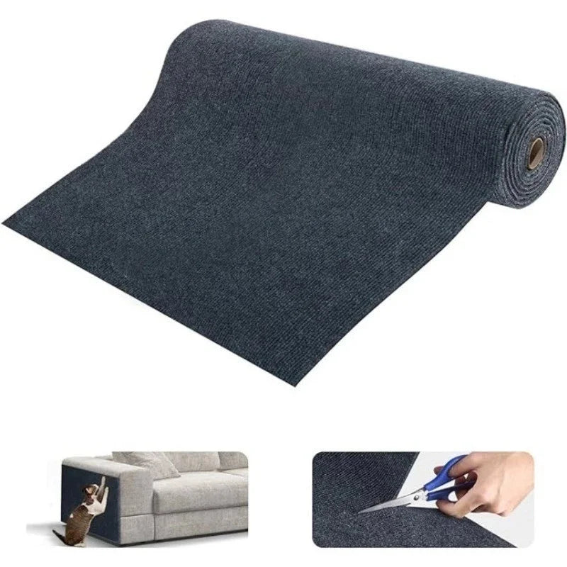 Trimmable Anti-Cat Scratch Mat Self-Adhesive Carpet Pad Pet Scratcher Couch Corner Protector Indoor Sofa Wall Defense