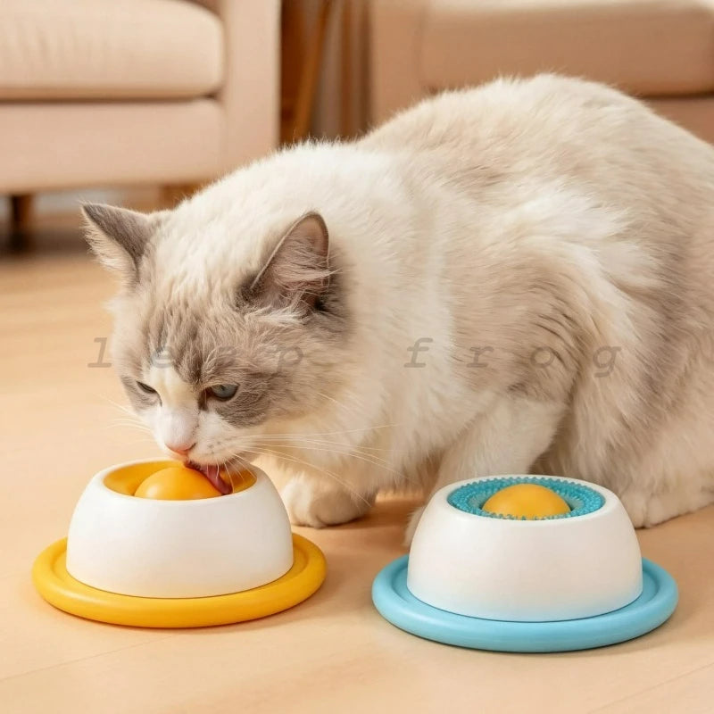 Anti-Spill Slow Food Licking Toy, Interactive Distracting Entertainment Toy, Self-amusing Feeding Tool for Kittens Puppies