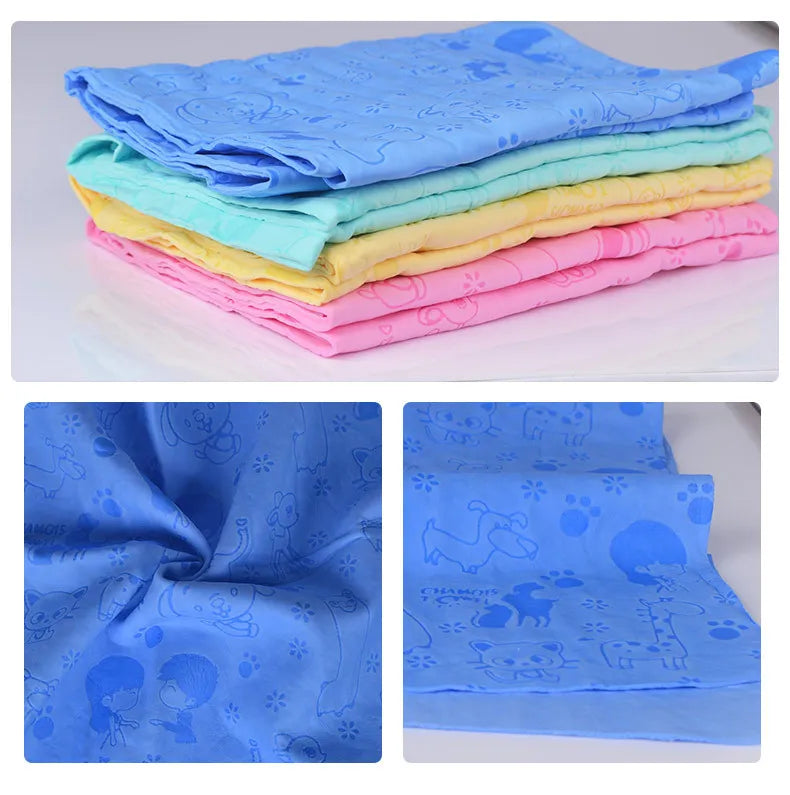 Pet Bath Towels Absorbent Dog Towel Cat Drying Towel Puppy Synthetic Deerskin Strong Absorbing Water Clean Towel CWMJ03