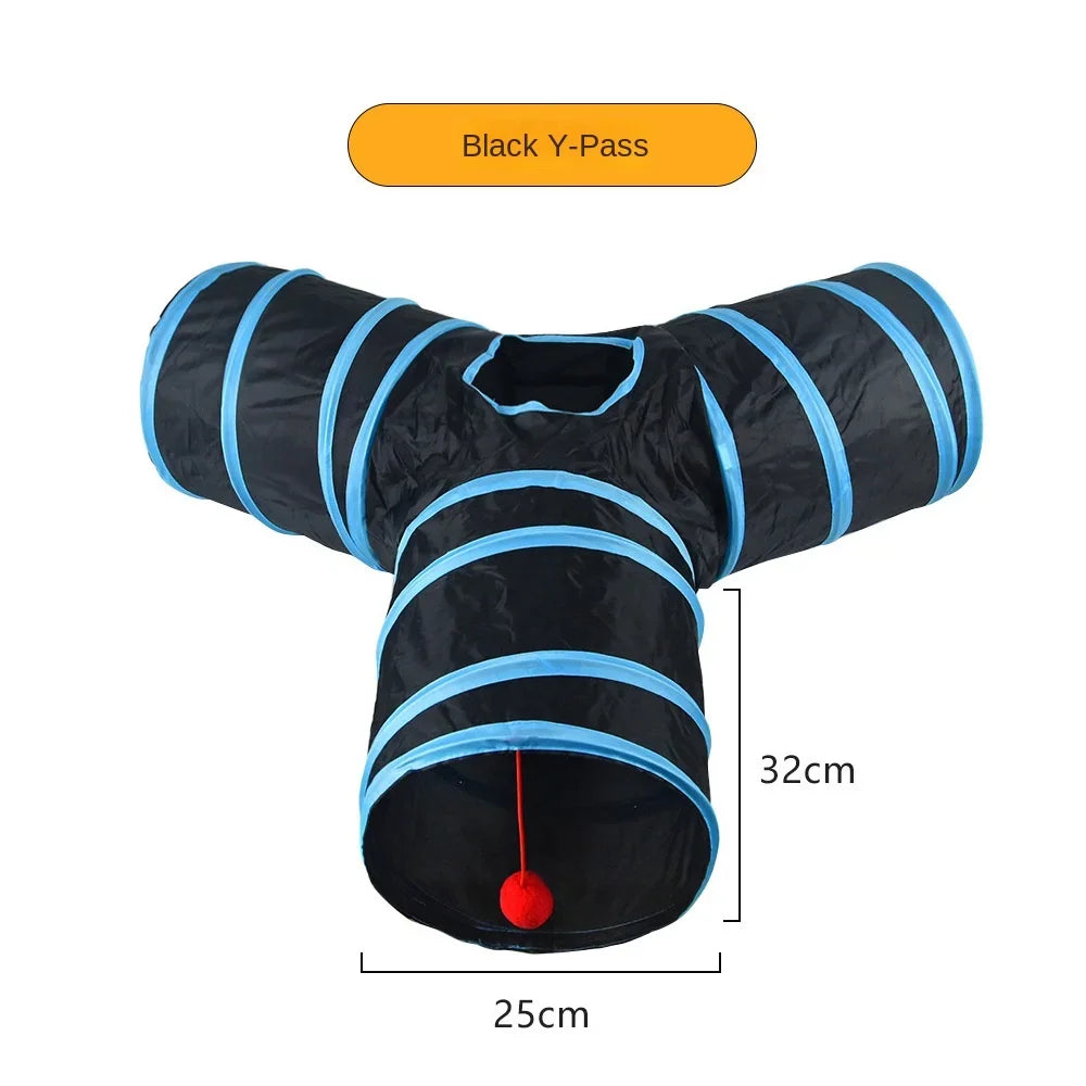 Cat Tunnel Foldable  Pet Supplies Cat S T Y Pass Play Tunnel Cat Toy Breathable Drill Barrel for Indoor loud paper