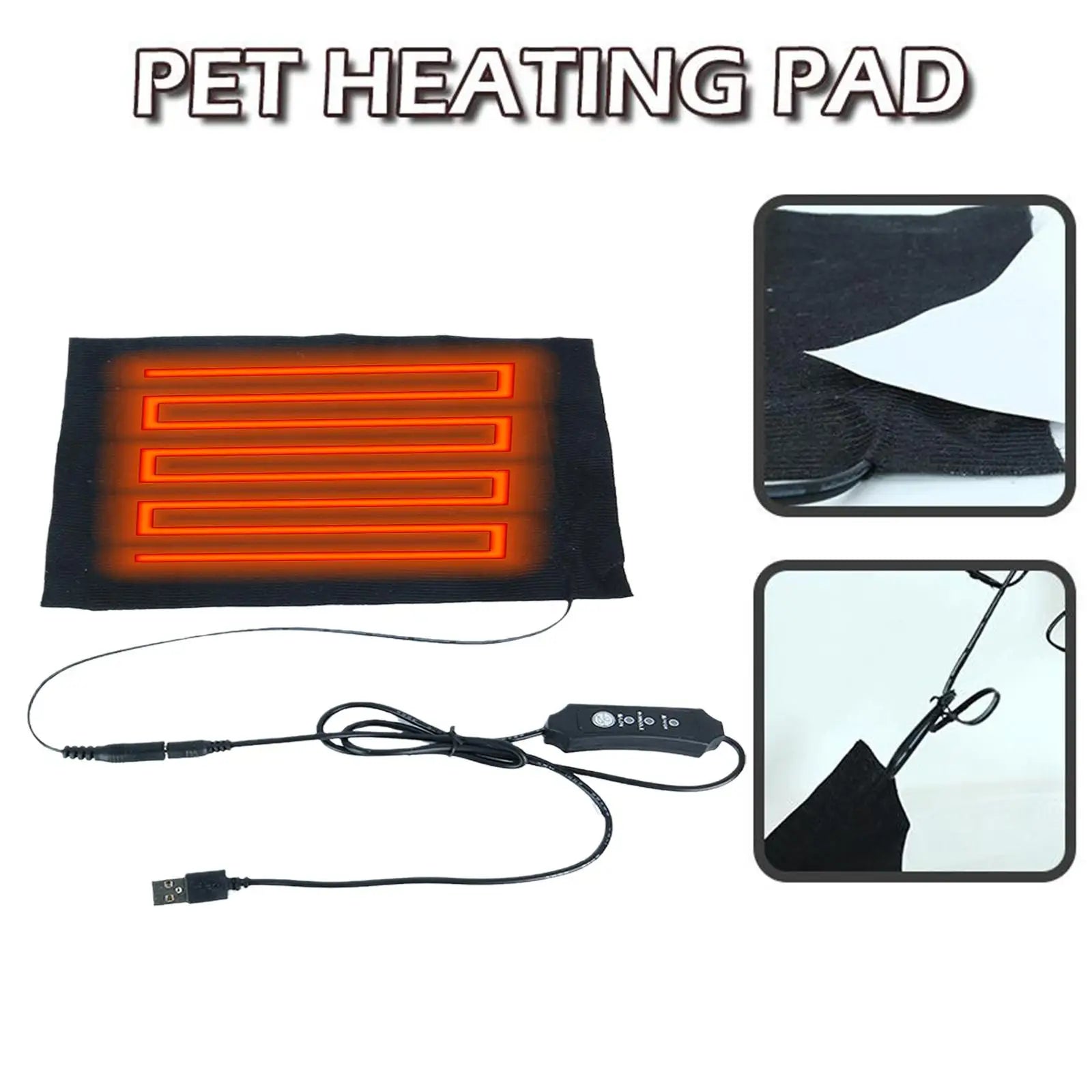USB Heating Pad Warm Folding Heated Sheet Waterproof Dog Car Seat Mat Cushion Pet Reptile Winter Pet Warmer Electric Heating Pad