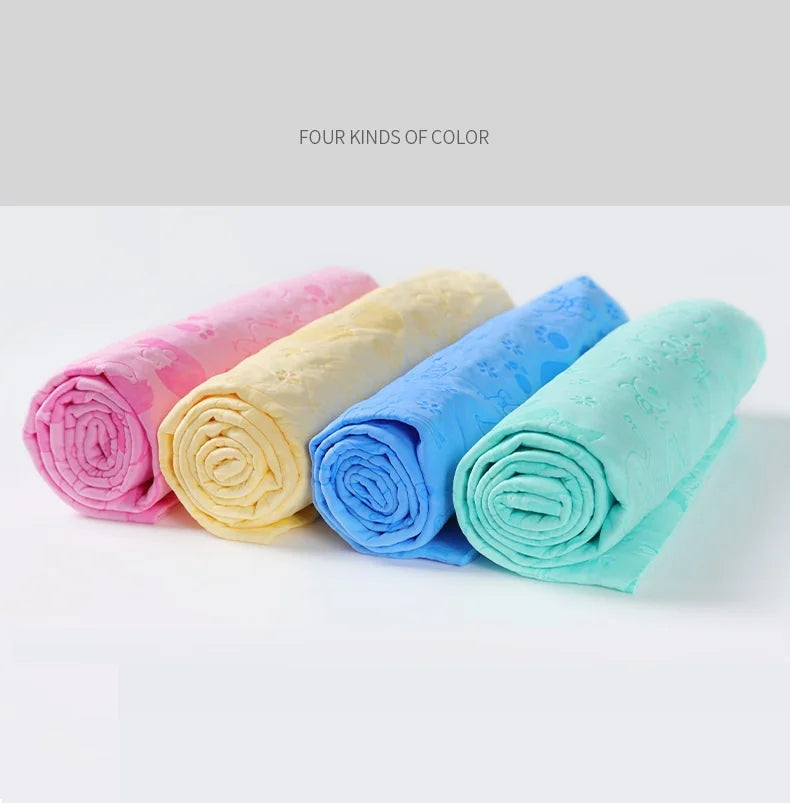 Pet Bath Towels Absorbent Dog Towel Cat Drying Towel Puppy Synthetic Deerskin Strong Absorbing Water Clean Towel CWMJ03