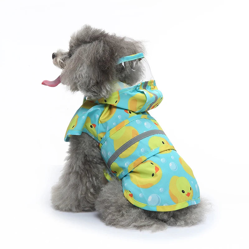 Fashionable Pet Hooded Raincoat, Dog Raincoat, Cape Style Reflective Dog Clothing To Keep Your Dog Dry and Comfortable on Rainy