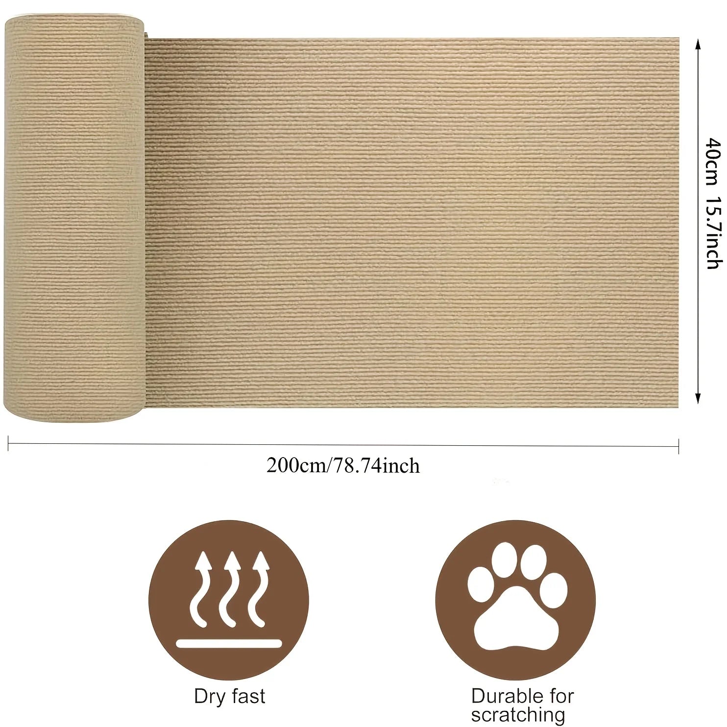Trimable Cat Furniture Protector，Equipped with self-adhesive scratch pads，Protect the Sofa、Door and Cat Tree Stand Safe from Cla
