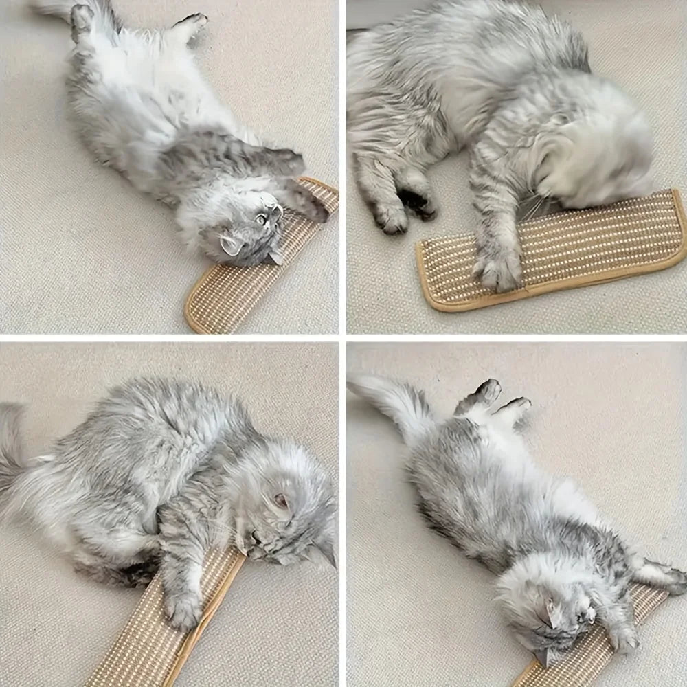 1pc Catnip Infused Cat Toy, Scratching Pad with Play Pillow, Attracts Cats To Scratch & Play, Durable Linen Mat for Kittens