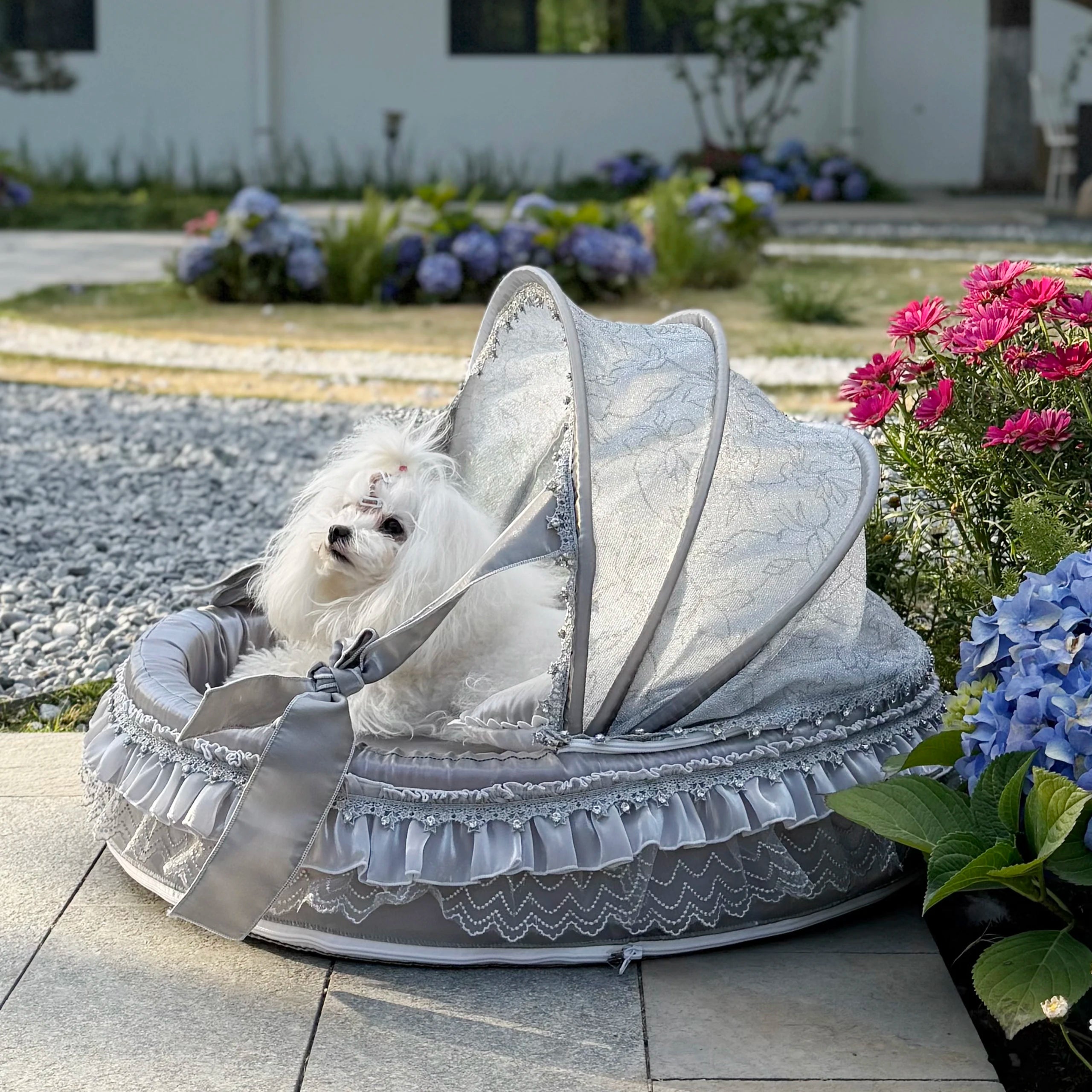 【 Top Stream Cute Pet Artifact 】 Dreamy Pet Home Dark Series Pet Cradle Bed Detachable and Washable Custom Cat and Dog Marzis