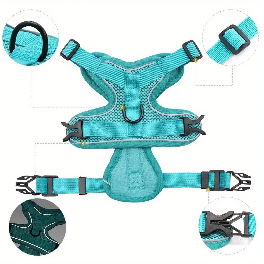 Cat Harness Vest Walking Lead Leash for Puppy Dogs Collar Polyester Adjustable Mesh Dog Harness for Small Medium Pet Accessories
