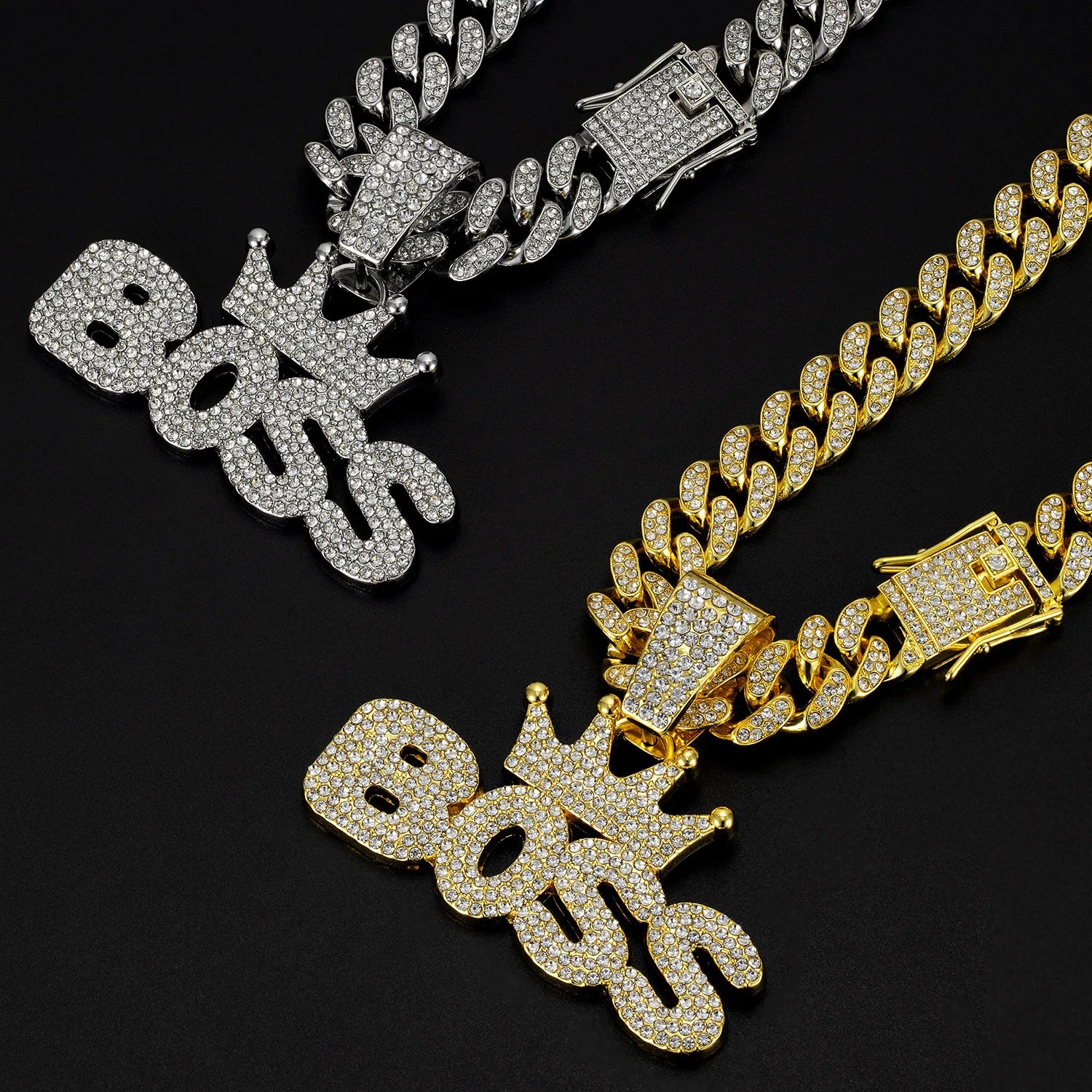 Cuban Dog Chain, Alloy Pet Dog Collar, Gold Necklace for Small to Large Dogs CEO BOSS Luxury Pendant Jewelry Accessory 2026 NEW