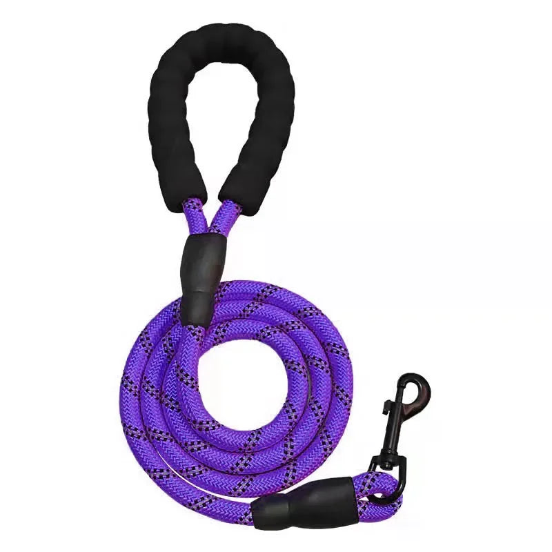 Reflective Nylon Strong Leashes for Dogs Soft Handle Dog Leash Reinforced Leash for Small Medium Large Dogs Big Dog Supplies