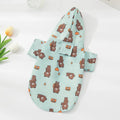 Dog Raincoat with Hat Waterproof Dog Short Sleeve Summer Outdoor Coat for Bichon Schnauzer and Other Small Dogs
