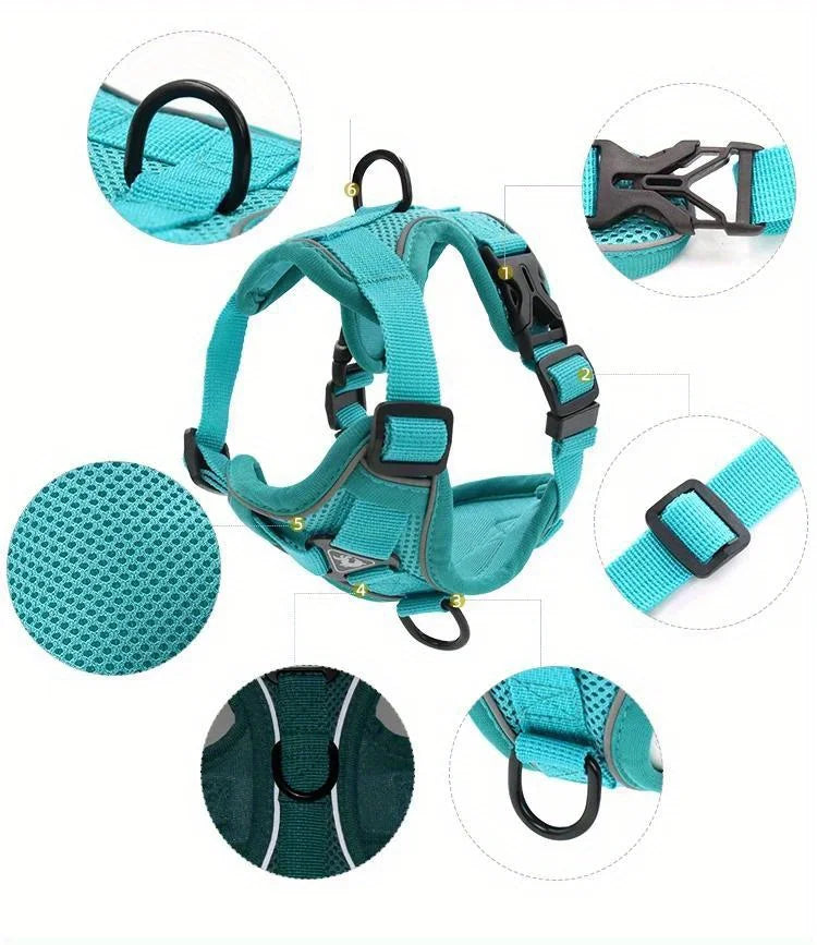 Cat Harness Vest Walking Lead Leash for Puppy Dogs Collar Polyester Adjustable Mesh Dog Harness for Small Medium Pet Accessories