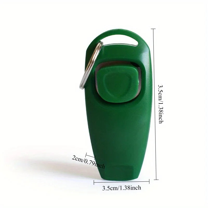 Pet Multifunction 2 in 1 Clicker & Whistle Dog Trainer Clicker With Keyring Pet Puppy Trainer Dog Flute & Clicker Pet Supplies