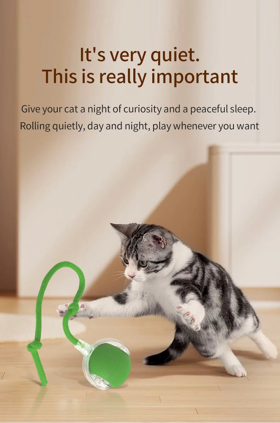 Cat and Dog Interactive Rolling Ball Toy Rechargeable Pet Electric Toy Teasing Cat Ball Teasing Dog Ball Automatic Rolling
