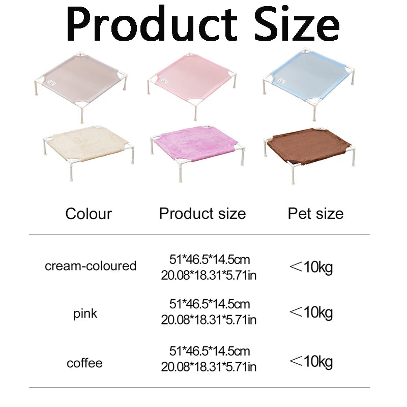 Breathable Cat Hammock Washable Cat Sleeping Mat Removable Plush Dog Bed for Small Dog Cat Supplies